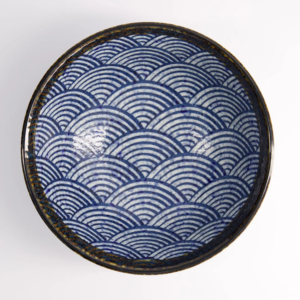 Aisai Seigaiha Ramen Bowl 21.5x9cm 1300ml - Image 2