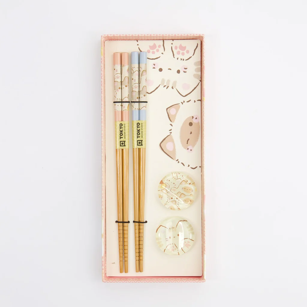 Chopstick Giftset/4 Kawaii Cats - Image 3