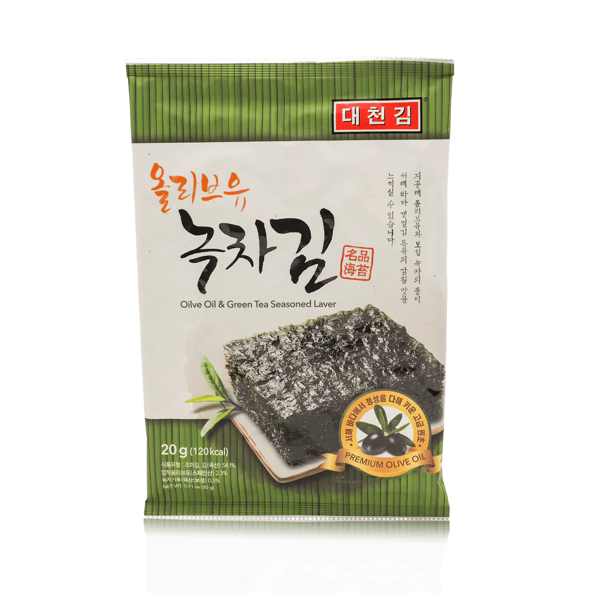 Olive Oil Seasoned Seaweed Sheet 20G