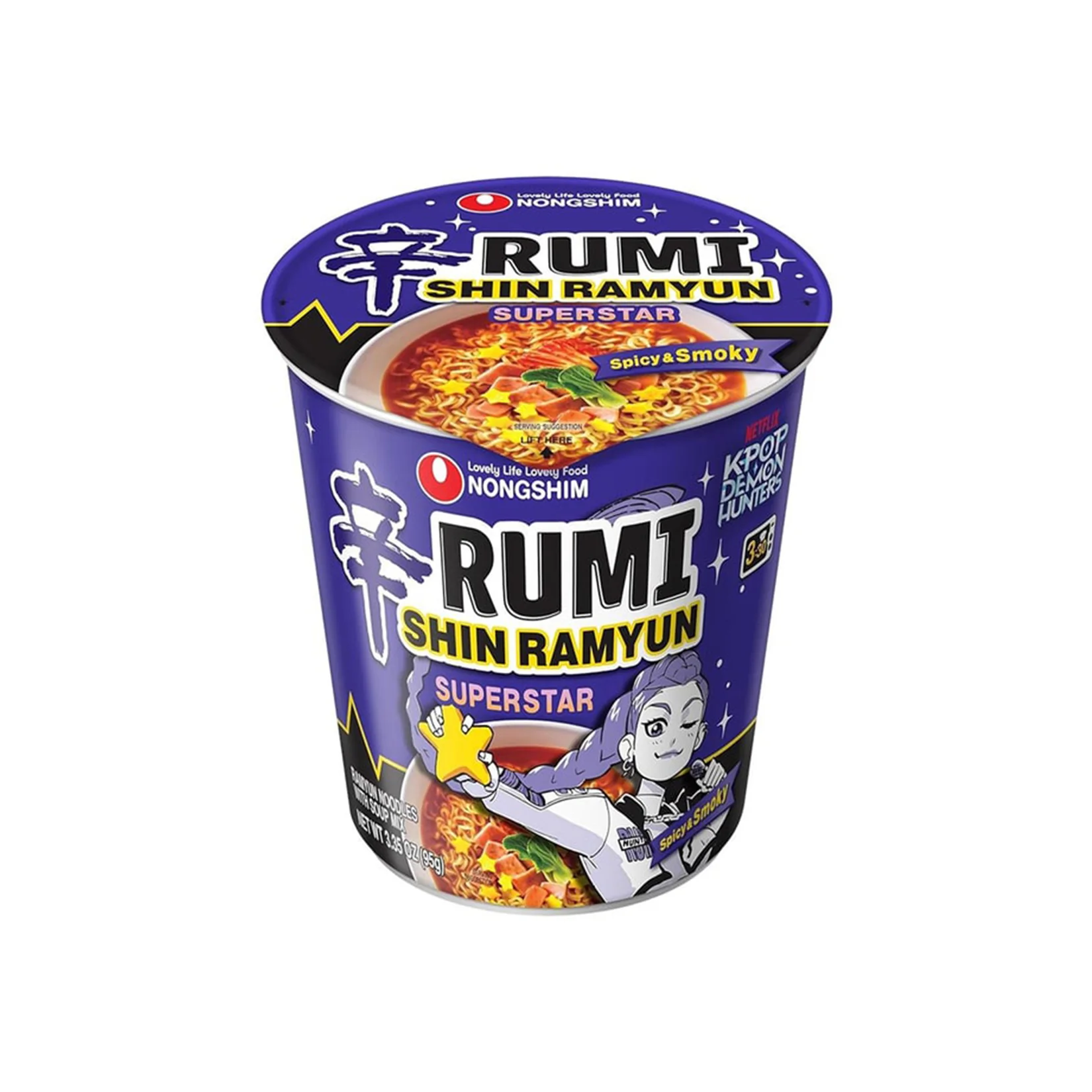 Nongshim Shin Ramyun Cup Noodles 65g - Superstar Rumi Edition (K-Pop Demon Hunters)