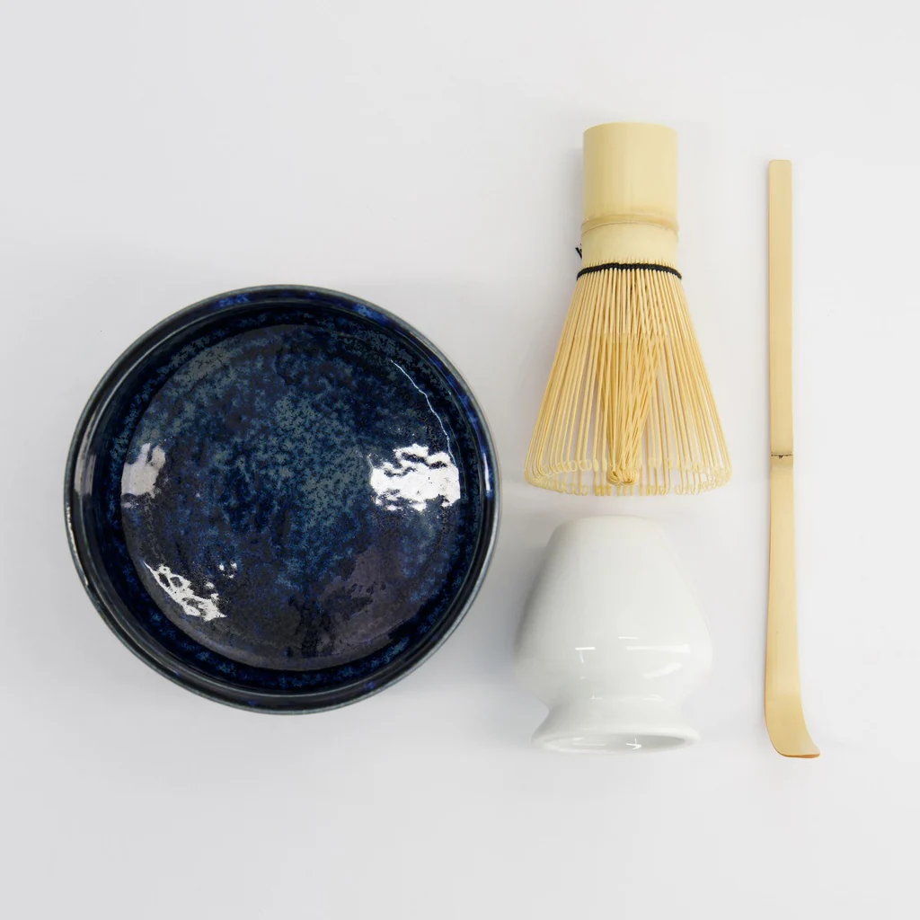 Matcha Giftset Blue Brush 12x7.5cm 4pcs - Image 3