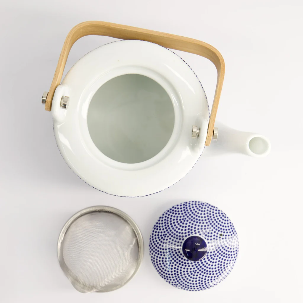 Nippon Blue Tea Giftset Dots 0.8lt w/ 4 Cups Lines-Star-Dots-Wave - Image 6
